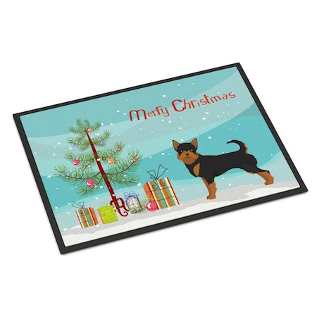 Carolines Treasures 24 x 36 in. Black & Tan Chorkie Christmas Tree Indoor or Outdoor Mat CK3817JMAT